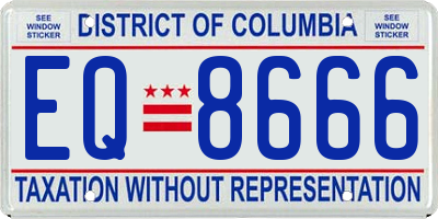 DC license plate EQ8666