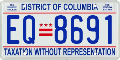 DC license plate EQ8691