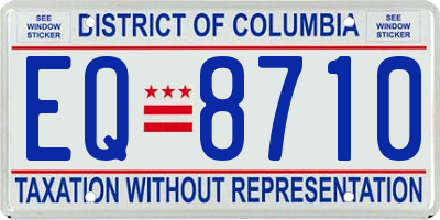 DC license plate EQ8710