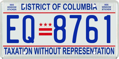 DC license plate EQ8761