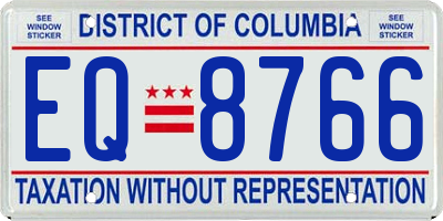 DC license plate EQ8766
