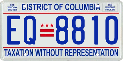 DC license plate EQ8810