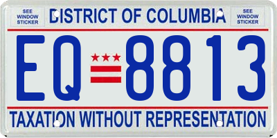 DC license plate EQ8813