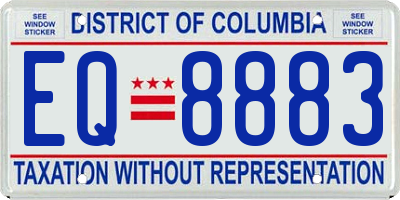 DC license plate EQ8883