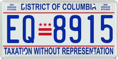 DC license plate EQ8915