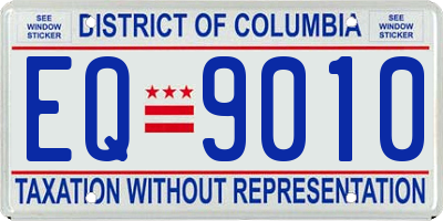 DC license plate EQ9010
