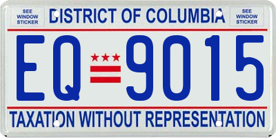 DC license plate EQ9015