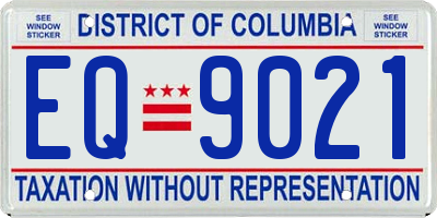 DC license plate EQ9021