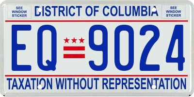 DC license plate EQ9024