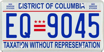 DC license plate EQ9045
