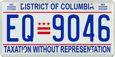 DC license plate EQ9046