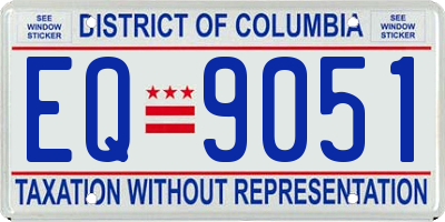 DC license plate EQ9051