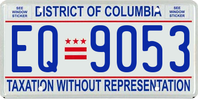 DC license plate EQ9053