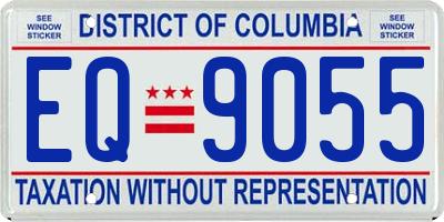 DC license plate EQ9055