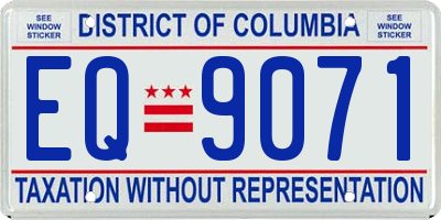 DC license plate EQ9071