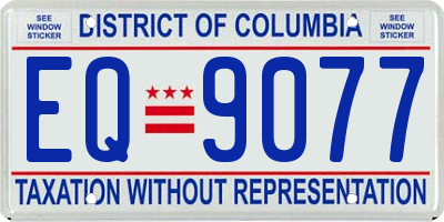 DC license plate EQ9077