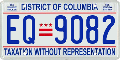 DC license plate EQ9082