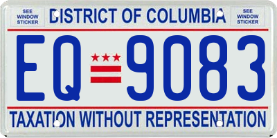 DC license plate EQ9083