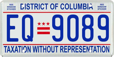 DC license plate EQ9089