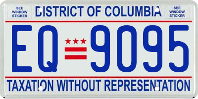DC license plate EQ9095