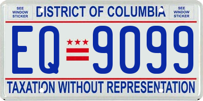 DC license plate EQ9099