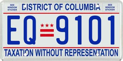 DC license plate EQ9101