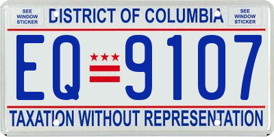 DC license plate EQ9107