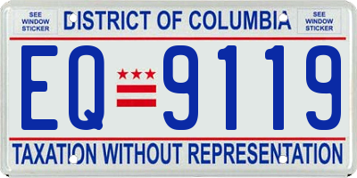 DC license plate EQ9119