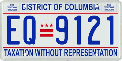 DC license plate EQ9121