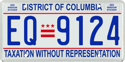 DC license plate EQ9124