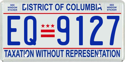 DC license plate EQ9127