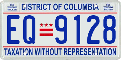 DC license plate EQ9128