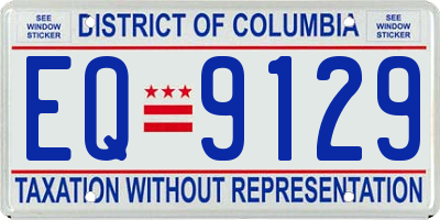 DC license plate EQ9129