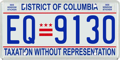DC license plate EQ9130