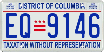DC license plate EQ9146