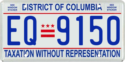 DC license plate EQ9150