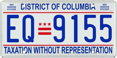 DC license plate EQ9155