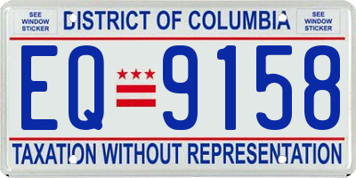 DC license plate EQ9158