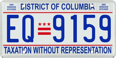 DC license plate EQ9159
