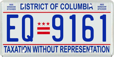 DC license plate EQ9161