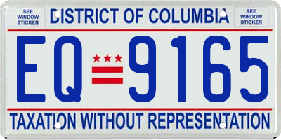DC license plate EQ9165