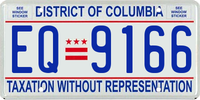DC license plate EQ9166