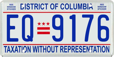 DC license plate EQ9176