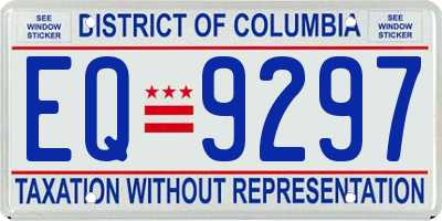 DC license plate EQ9297