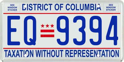 DC license plate EQ9394