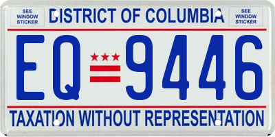 DC license plate EQ9446