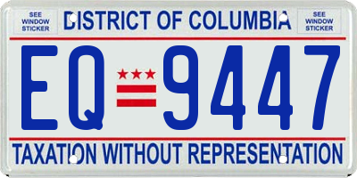 DC license plate EQ9447