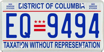 DC license plate EQ9494