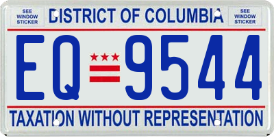 DC license plate EQ9544