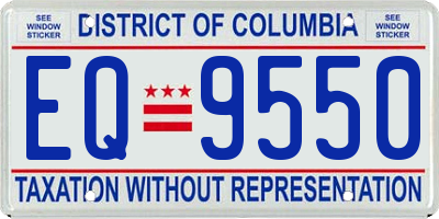 DC license plate EQ9550